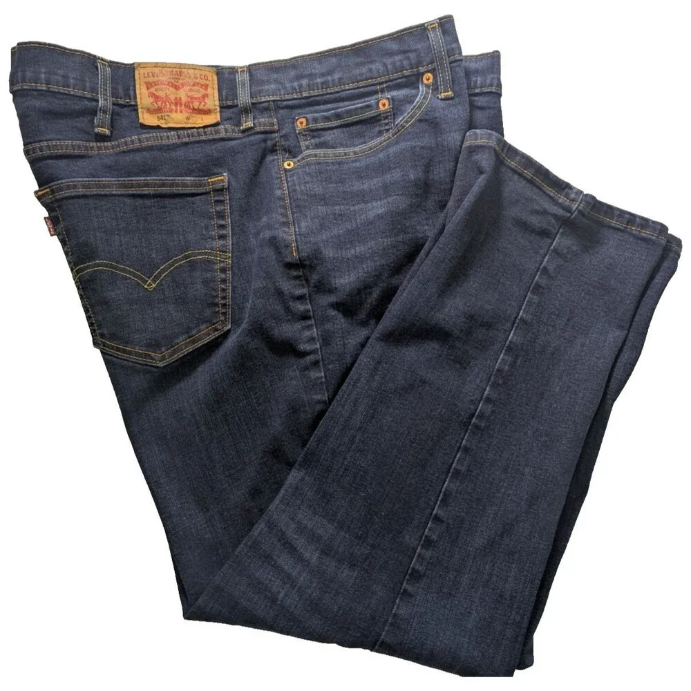 Levi's 541 Athletic Taper Jeans Men's 44x32 The Rich Blue Stretch EUC